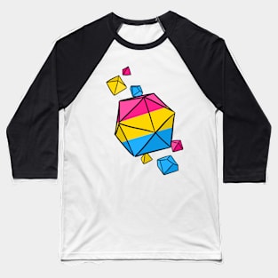 Pan Pride Flag Dice Baseball T-Shirt